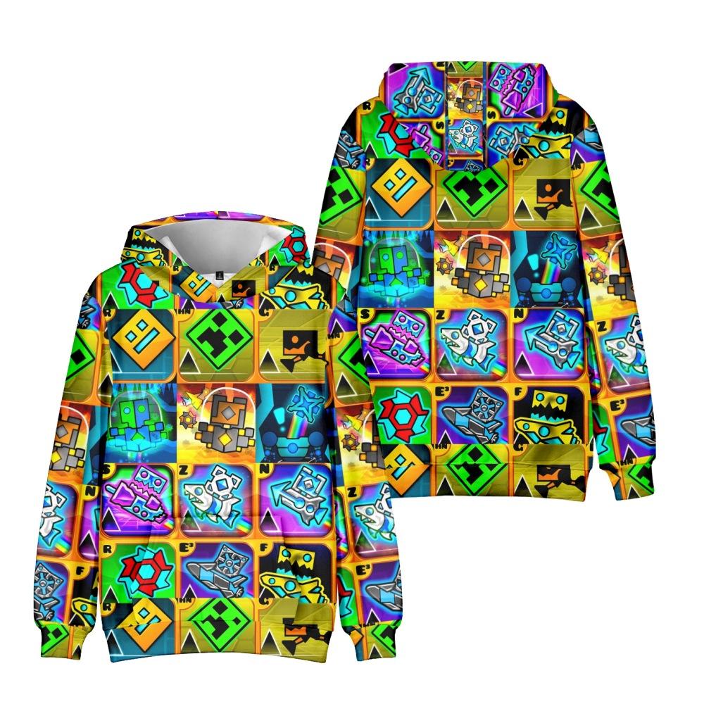 

Игровой Geometry Dash Мультяшный Модный 3D-печать Аниме Периферия Толстовка с капюшоном Худи для мужчин и женщин Подарки XS