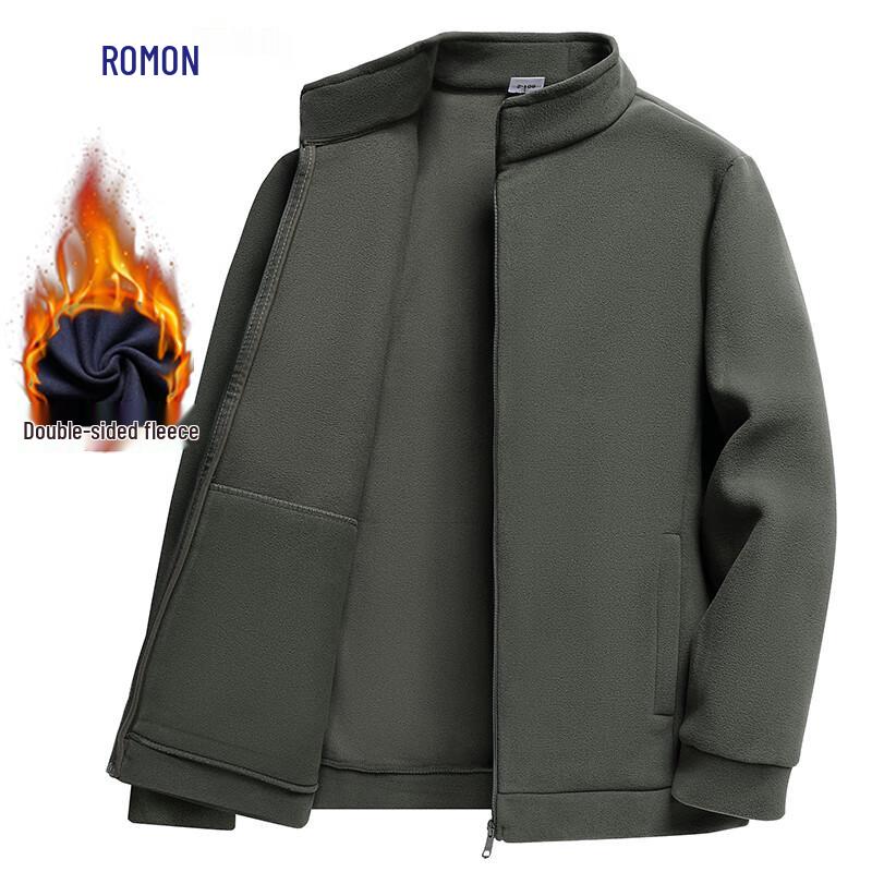 

Romon Men s Autumn/Winter Thickened Fleece Jacket 4XL