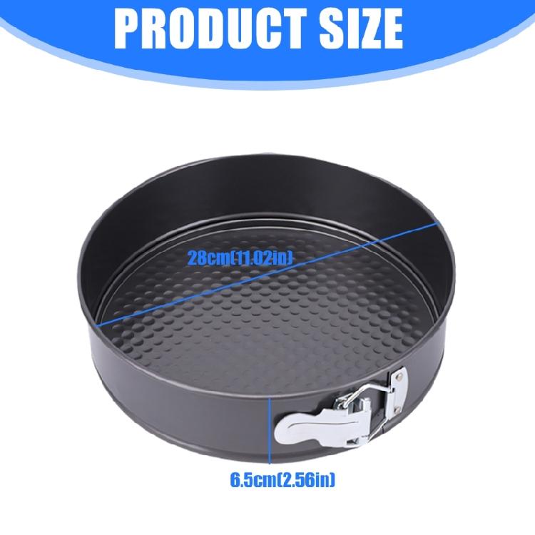 Lot de 2 Moules à Gâteau Ronds 28 Cm Outil de Cuisson en Acier au Carbone Avec Base Amovible Pour un Nettoyage Facile