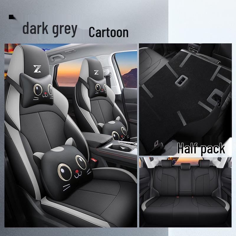 2022 Changan Oshan Z6 Full Coverage Cartoon Seat Cover & Cushion - Blue Whale Design, Four Seasons