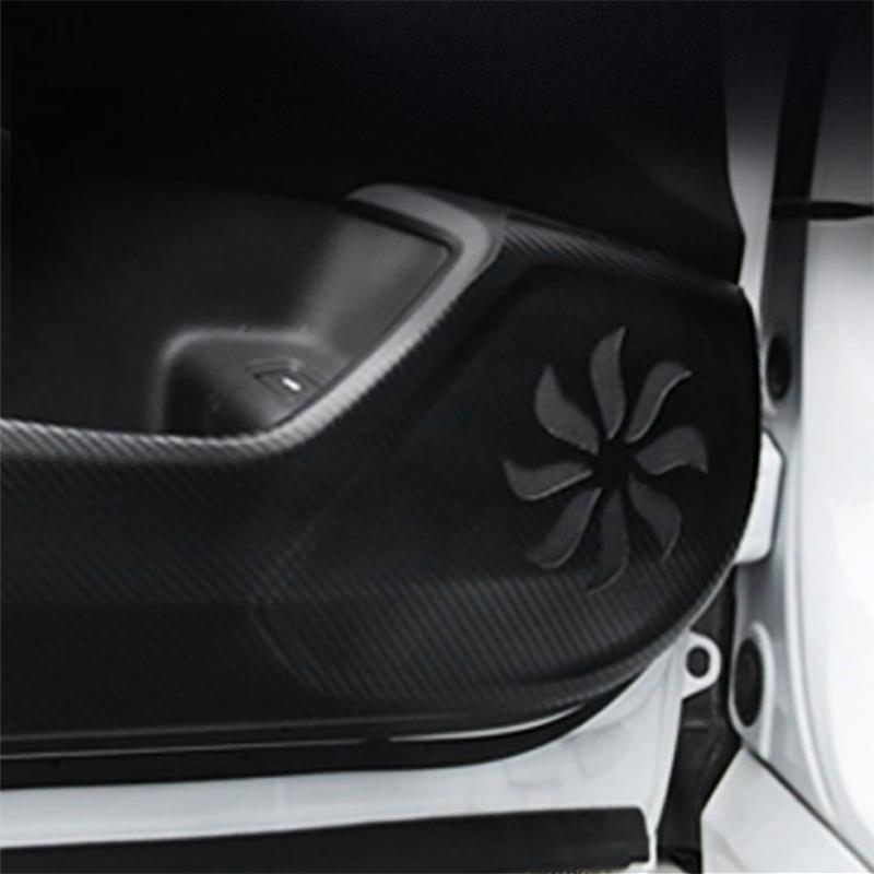 Auto Tür Anti-Trittschutz Carbonfaser Ledertextur Schmutzabweisender Schutzaufkleber Zubehör Für MG 4 Electric Mulan 2022