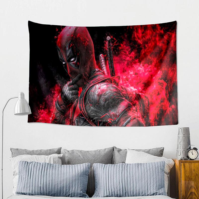 Dead-pool Printed Tapestry, Wall Hanging,Livingroom, Dormitory, Large Wall Decor, Fabric Decor Fan Birthday Gifts