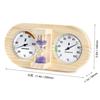 Sauna Thermohygrometer with Pine Wood Construction for Temperature and Humidity Control Wall Mounted with Timer Feature