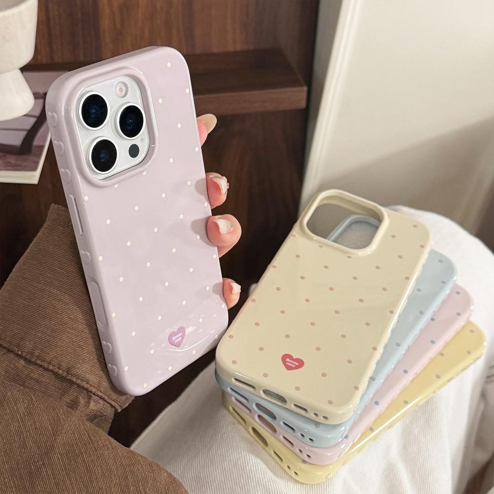 Suitable for Apple IPhone 16, IPhone 17, Color Blocking, Minimalist Polka Dot, IPhone 15 Pro Max, IPhone 14 Full Coverage, and IPhone 13 Fresh Style