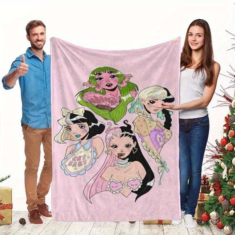 

Anime theme design pattern Flannel printed blanket suitable for all seasons suitable for living room office sofa and travel 75x100cm