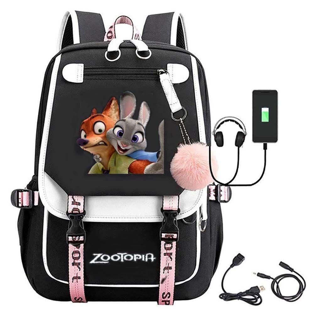 Zootopia Süße Judy Nick Rucksack mit großem Fassungsvermögen Anime-Thema Schülerrucksack 0187