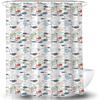 Fish Shower Curtain Ocean Animal Modern Multi-Color Fish Art Polyester Fabric Shower Curtain 72X72Inches