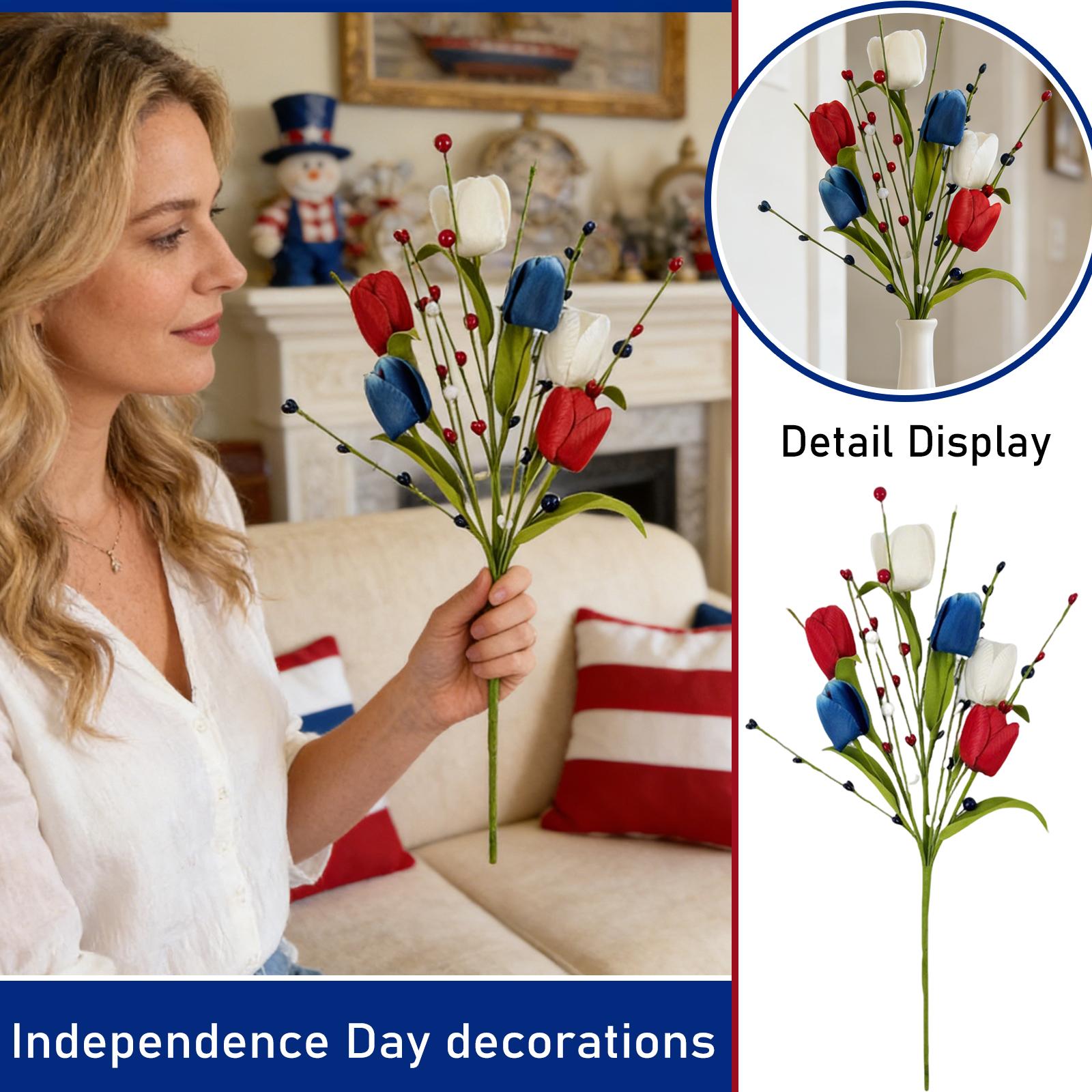 

Berry, Heart-shaped, Leafy Independence Day Decoration One Size