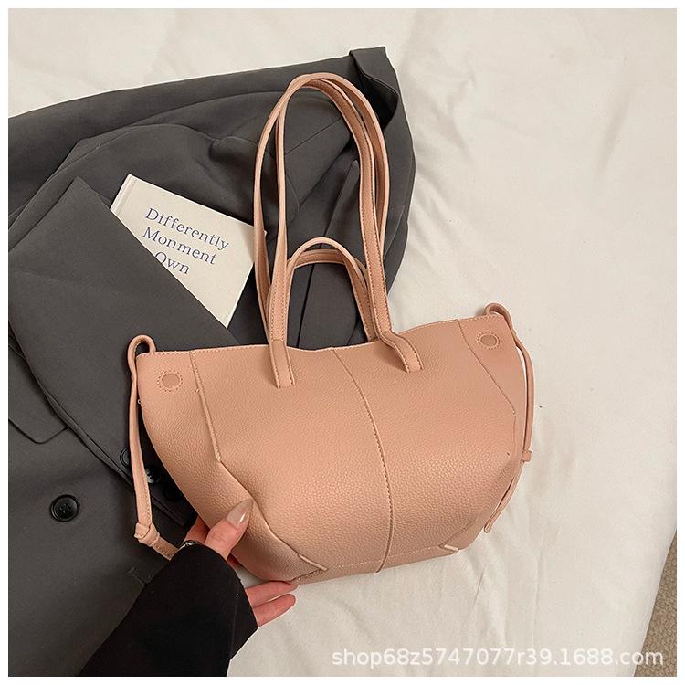 Bag women's 2025 fashion new trend large-capacity portable shoulder tote bag retro feeling underarm bag wing bag