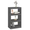 Bookshelf Room Divider Grey 60x30x103.5 cm Solid Pine Wood