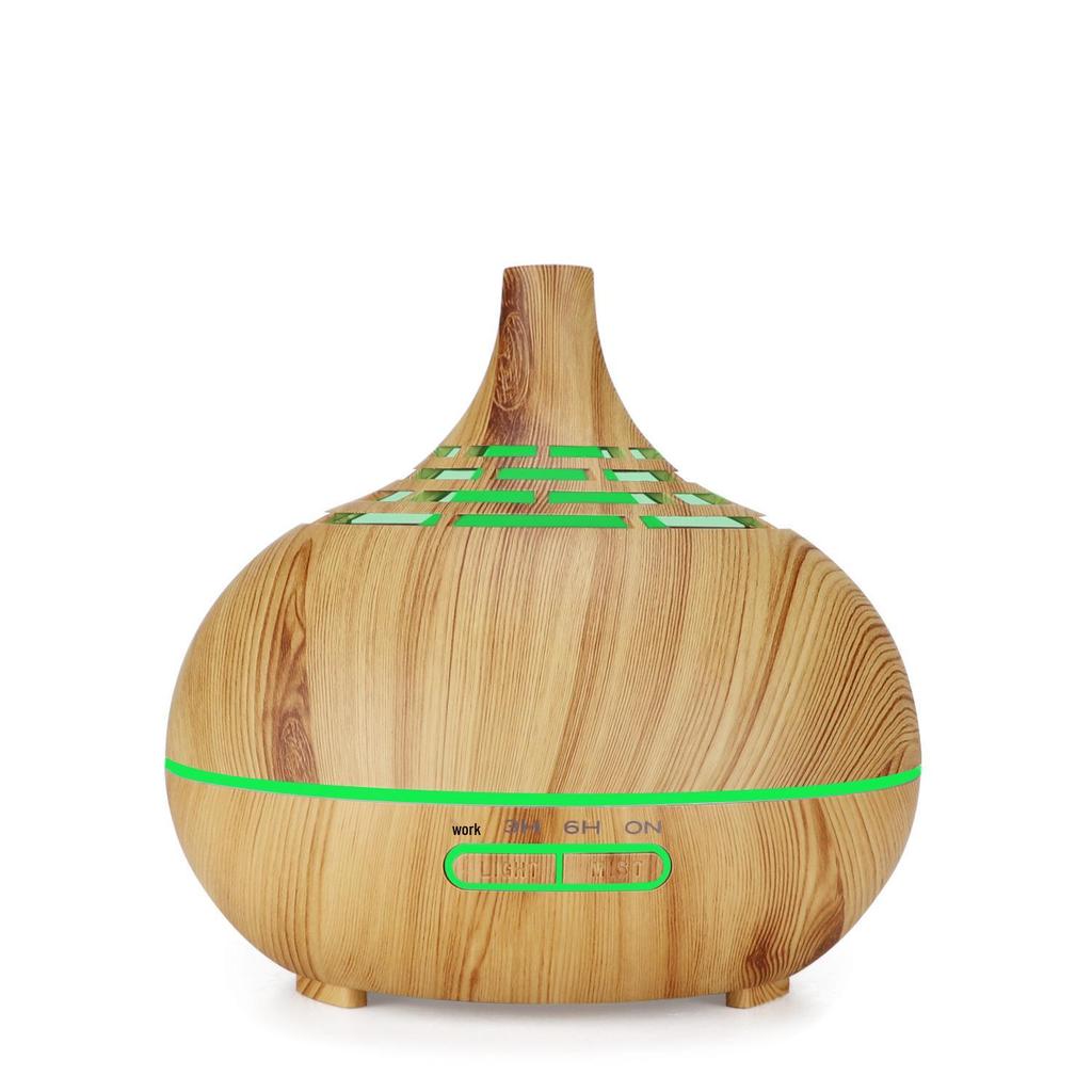 Ultrasonic Wood Grain Aroma Diffuser with Seven-Color LED