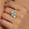 Three-dimensional Square Jewelry Hand Inlaid Ring Female Index Finger Ring