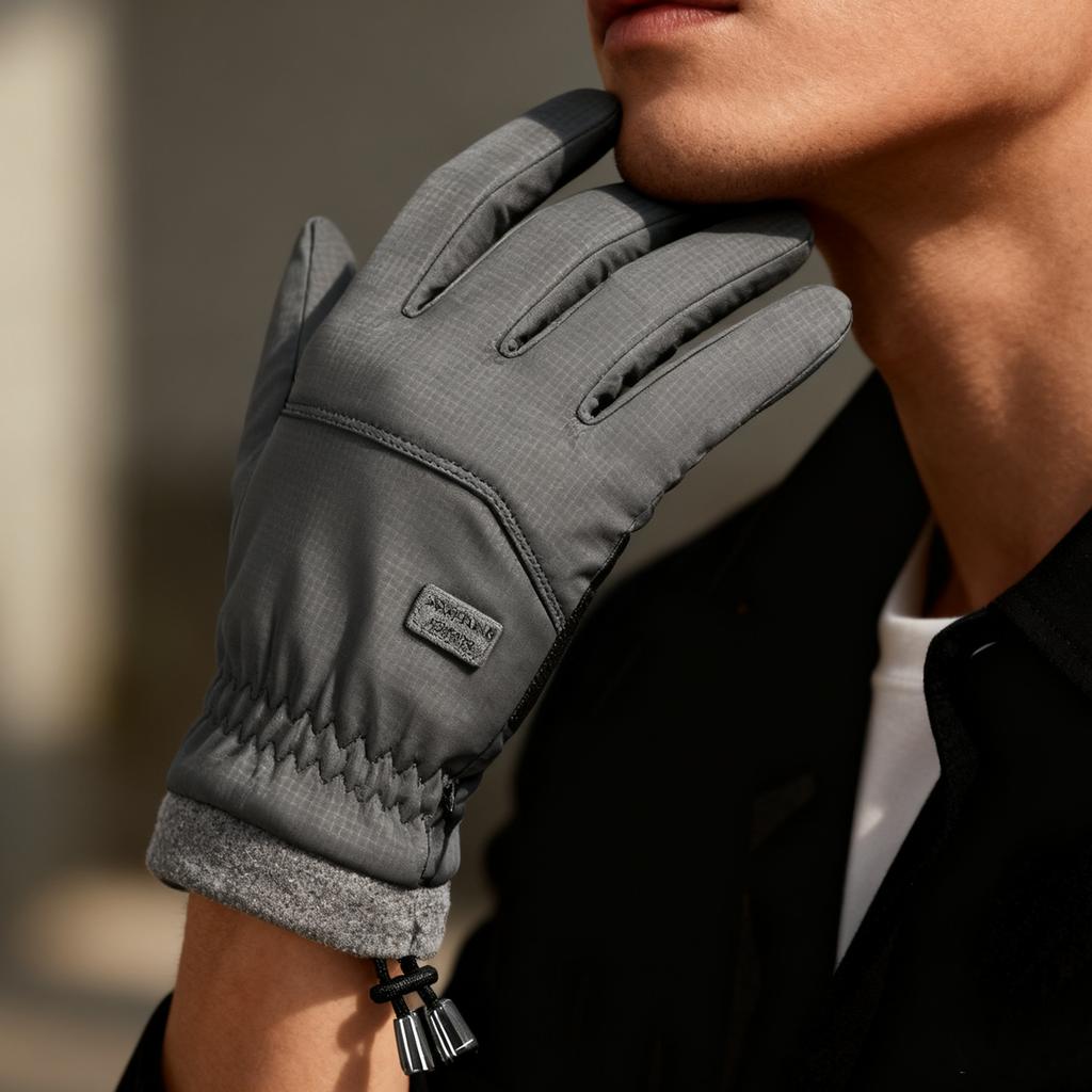 Winter Cycling Gloves Men's Motorcycle Winter Outdoor Waterproof Touch Screen Windproof Fleece Keep Warm MTB Road Bike Gloves