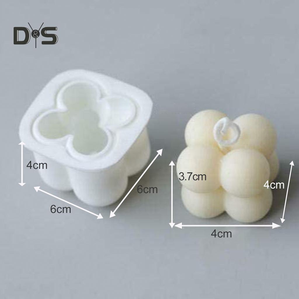 Reusable Ball Cube Aromatherapy Candle Mold Silicone DIY Craft Mould Baking Tool