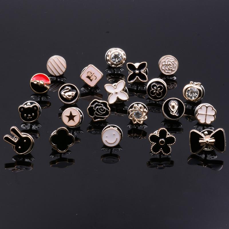 Korean Style Versatile Brooch: No-Sew Button for Clothing, Scarf, Hat & Lapel Decoration