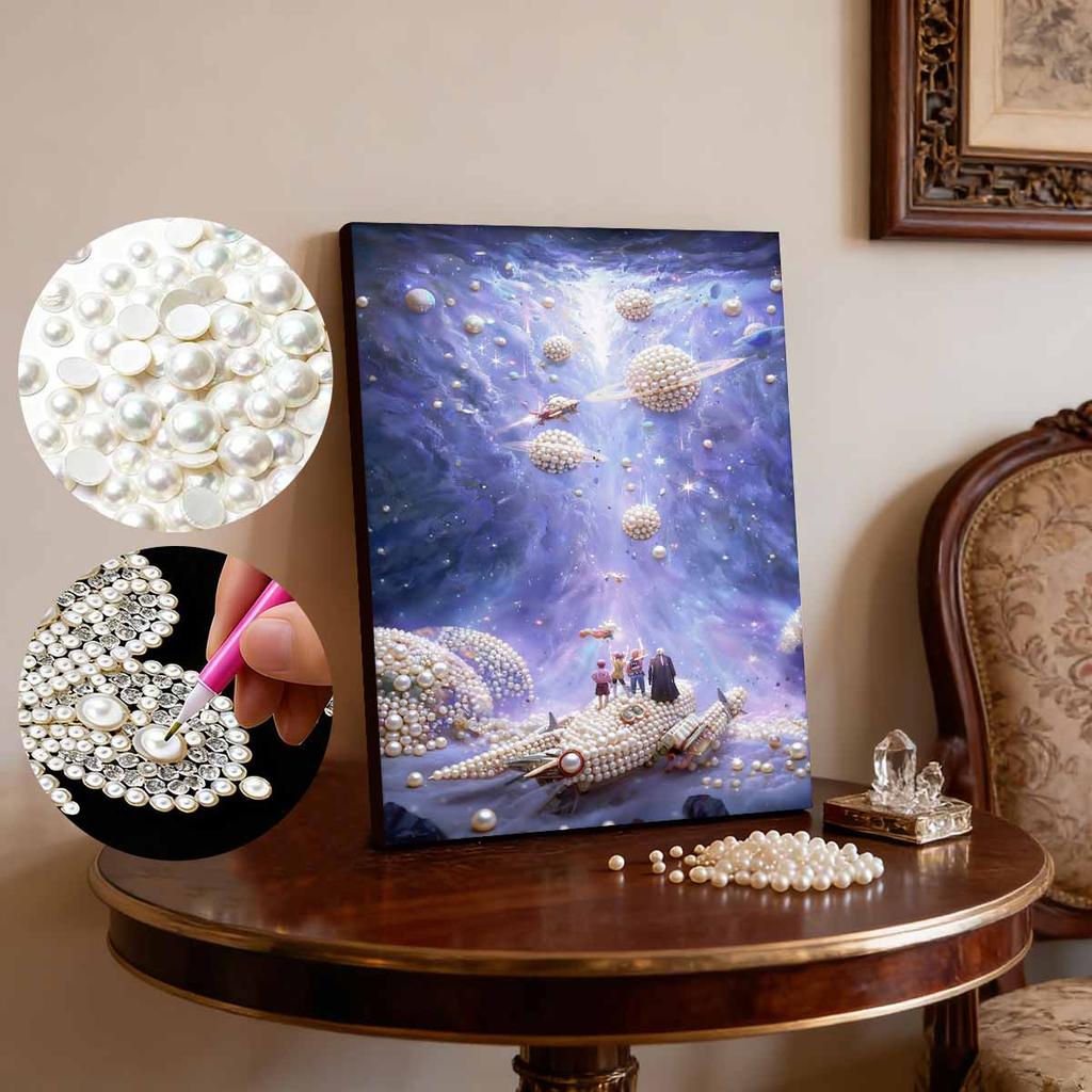 DIY Diamond Art Pearl Painting Kit for Adults,  Universe Special Shaped Pearl Art Painting Wall for Home Office Decor Handmade Gift