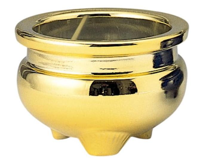 Three-legged Incense Burner, Gold [3.5 inches]  Buddhist Altar Supplies, Home Memorial Supplies, Urn Use