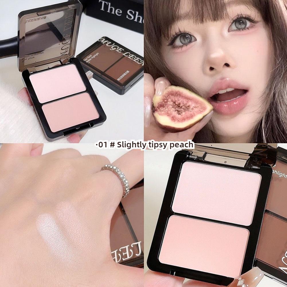 2IN1 Highlighter/Contour/Blush Makeup Palette Face Makeup Matte Lighten Facial Highlight M3K2