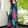 Women's Plus Size Sleeveless Floral Print Maxi Dress, Loose Casual Sundress (XL-5XL)
