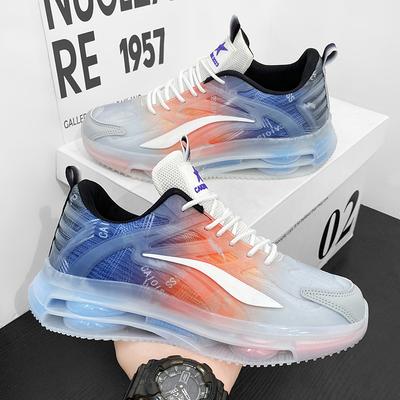 Chaussures de Sport Décontractées pour Homme Tricotées en Maille Respirante Semelle Extérieure en EVA Absorbant les Chocs et Résistante à l'Usure Adaptées pour la Course et l'Entraînement en Toutes Saisons