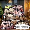 Custom Name Bean's Head Adventure Blanket  Ideal Bedding Blanket Perfect for Travel, Camping, Living Rooms, Offices, Sofas, Fan Christmas Gift