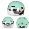 Bicycle Helmet Outdoor Cycling Helmet Integrated Molding Goggles with Taillights for Men and Women Universal Mountain Bikes