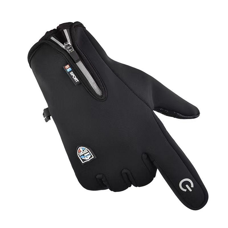 

Winter warm riding driving outdoor touch screen fleece windproof waterproof outdoor sports mountaineering gloves M