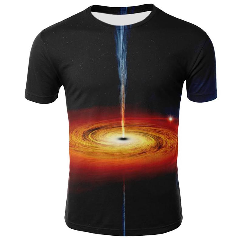 Modale Summer T Shirt For Youth With Digital Space Starry Sky 3d Print Casual Top
