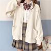 Knit Cardigan Long-sleeved Jk Women's Jacket College Style Sweet School Supply Fall and Winter Models Sweater Women