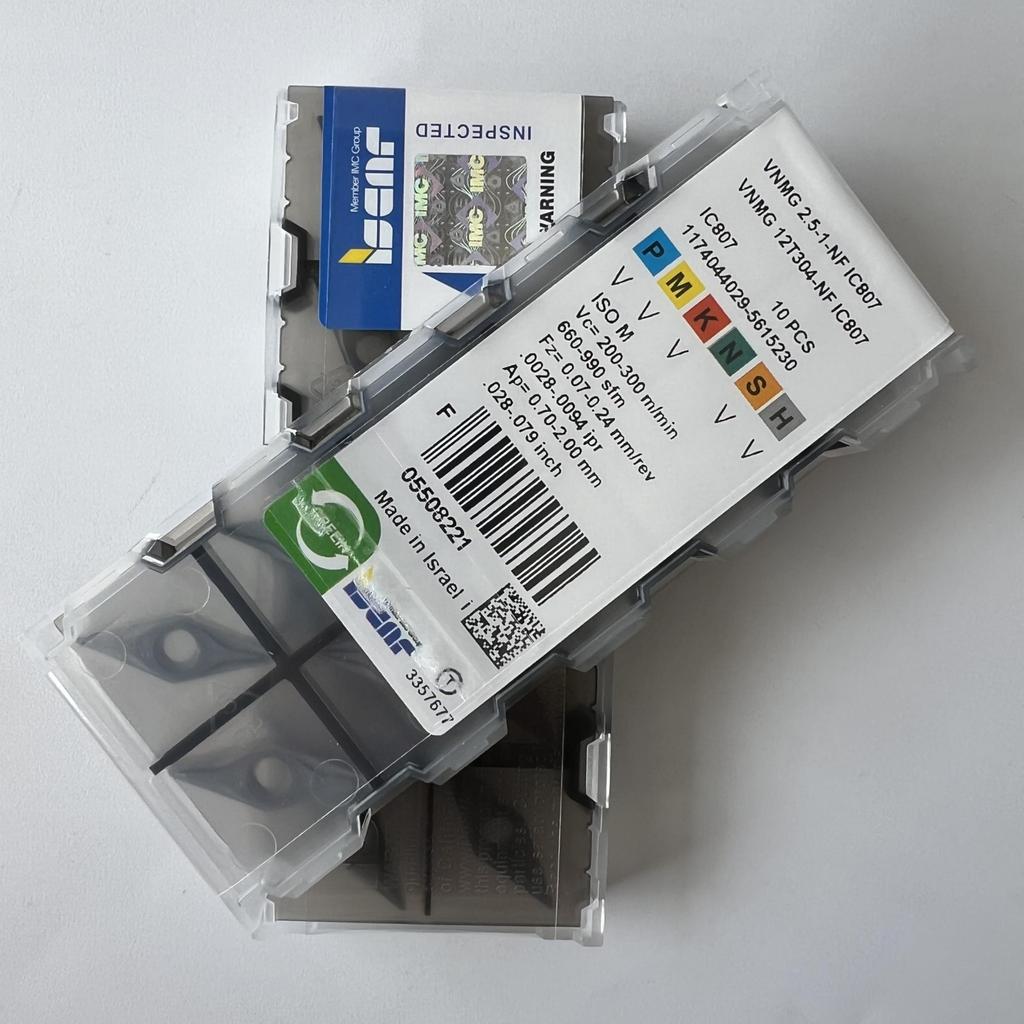 ISCAR / VNMG12T304-NF IC807 / Industrial indexable carbide inserts 10 Pcs