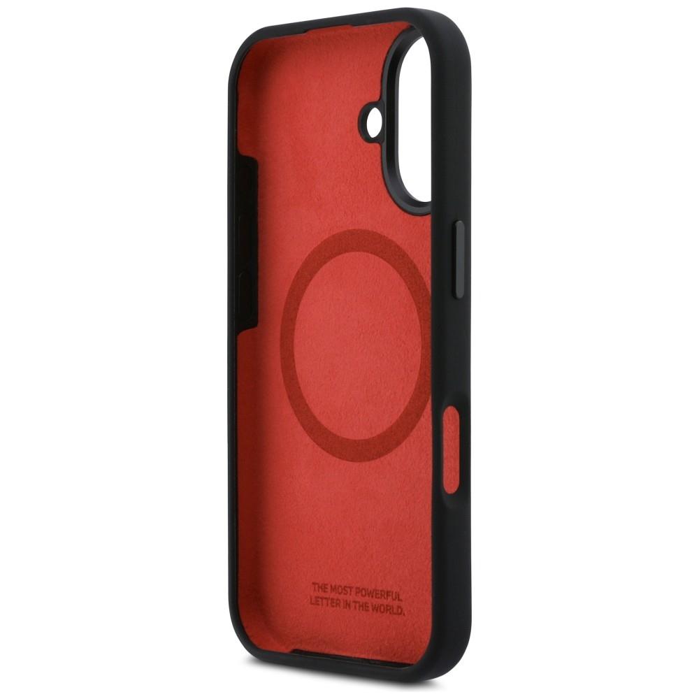 BMW M Silikon Horizontale Linie MagSafe Hülle für iPhone 17 Schwarz