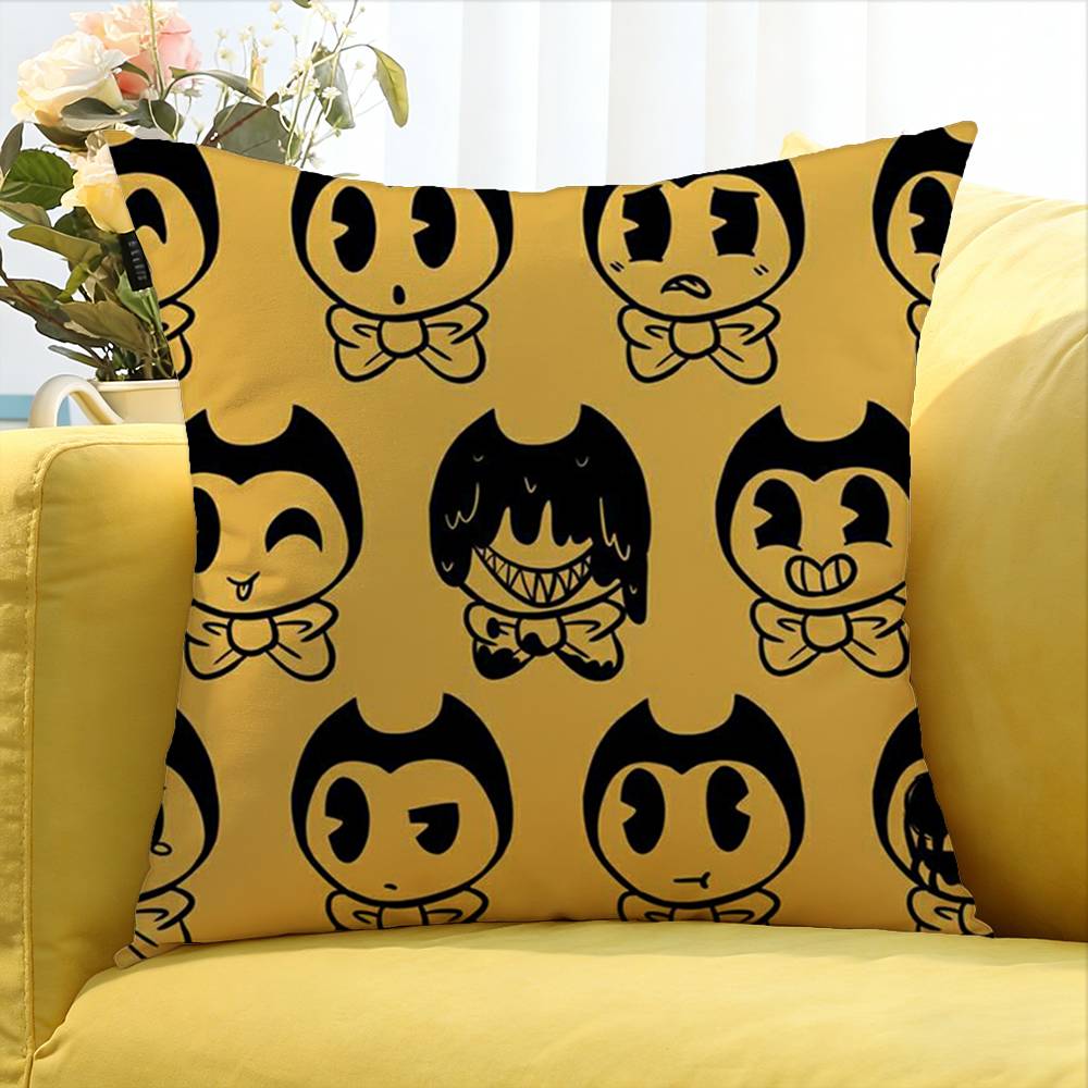 Game Bendy And The Ink Machine Various Sizes Square Pillow Case For Car Home Bedchamber Decor