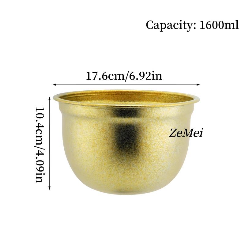European Style Circle Shape Fruit Bowl,Silver Pure Titanium Double-Wall Plate Home Food Tray,Vegetable Washing Basin Decoration
