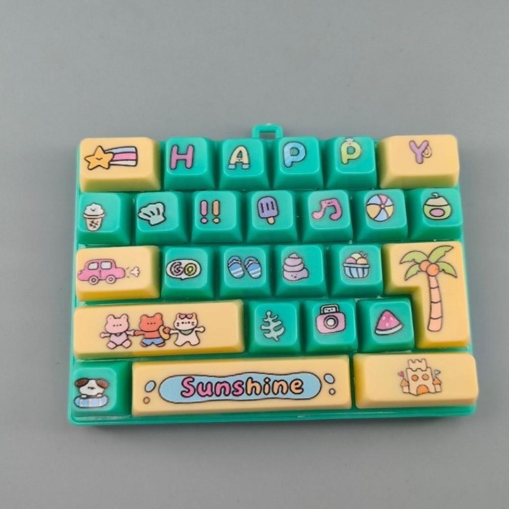 Mini Keyboard Mechanical Keyboard Pendant Simulation Keyboard Keycap Clicker Desk Ornament