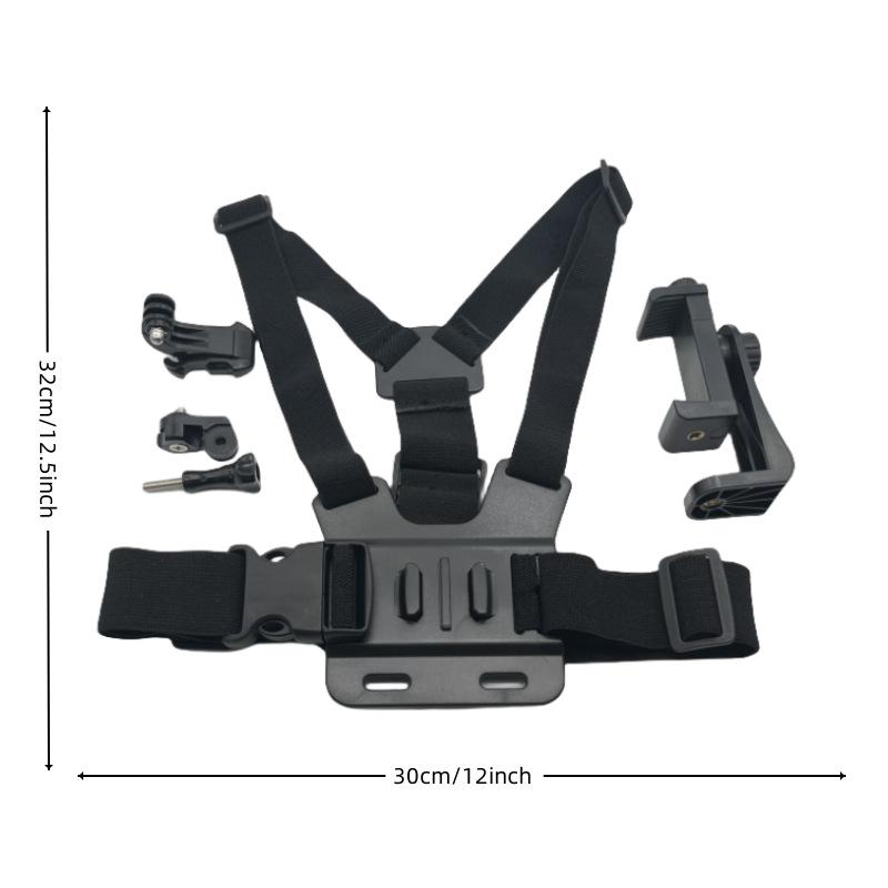 Wysokiej Jakości Pasek na Klatkę Piersiową GoPro Widok z Pierwszej Osoby Uchwyt na Telefon Regulowany Wytrzymały do Nagrywania Bez Użycia Rąk
