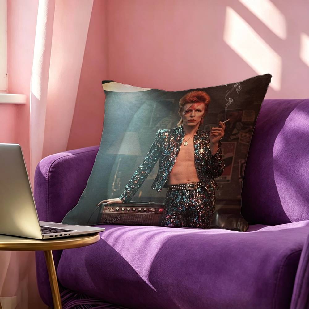 Star DDavid BBowie Square DoubleSided printed Pillow Case Bedroom Bedside Pillow Sofa Cushion Cover