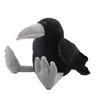 Corvo Nero Peluche 25cm Uccellino Morbido Corvo Nero Giocattolo di Peluche Corvo Realistico Morbido Regalo di Natale per Bambini Amanti degli Uccelli Decorazione per la Casa