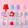 1:12 Dollhouse Miniature Led Night Light Floor Lamp Mini Desk Lamp Home Lighting Model Decor Toy Doll House Accessories