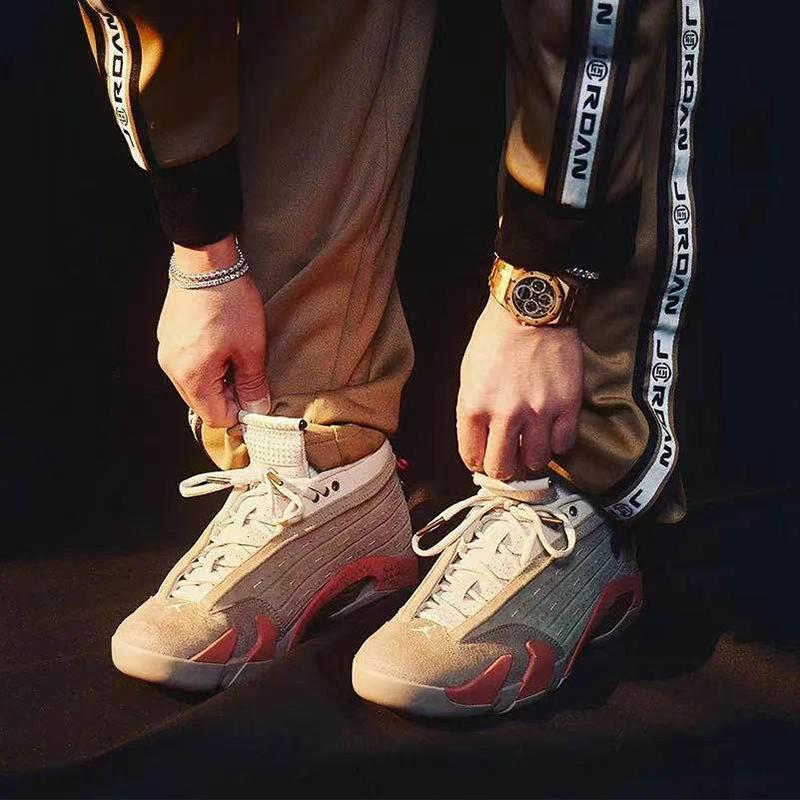 CLOT x Air Jordan 14 Retro Low Terracotta Sneakers Unisex Marrone Sepia-Stone Terra-Blush DC9857-200