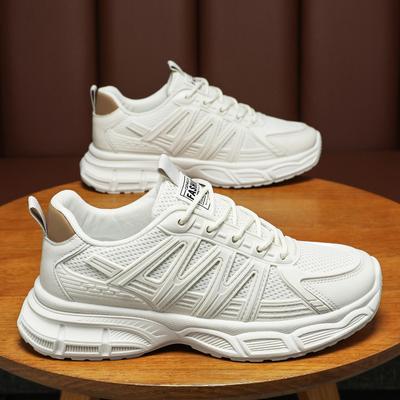 Spring Men's Shoes Breathable Mesh Shoes Men's Trend All Match Anti-slip Wear Sports Shoes Casual Daddy Tide Shoes