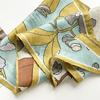 Spring and summer pastoral flower rhombus scarf dark pattern jacquard simulation silk scarf women's neck temperament small scarf tied bag