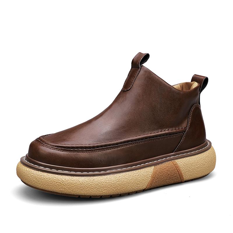 Módní ležérní jarní podzimní boty z hovězí kůže pro muže Nová Anglie Černé pánské společenské boty Nazouvací Nové designové mokasíny Pánské