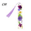 Unique Gift for Friends Dried Flower Resin Bookmarks with Tassels, Double-Sided Magnetic Durable Page Markers Book Lovers Friends, Pretty and Increase
