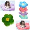 Cute Flower Cushion Home Decor Plush Toy With Colorful 6 Petal Cartoon Design