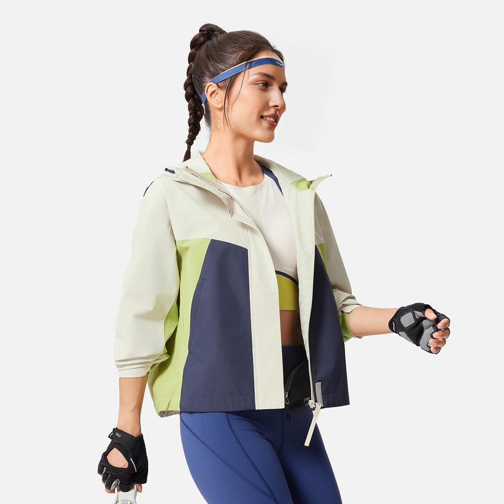 Li-Ning Comfortable Casual Loose Color Block Simple Hooded Jacket Women Jackets Silver-Birch-Gray Fresh-Moss-Green Deep-Pea-Blue AFDV054-8