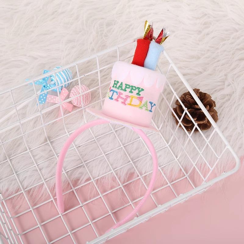 Birthday Cake Candle Headband Baby Children'S Birthday Party Hat Photo Props Scene Dress Up