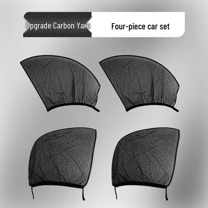 Car Window Sunshade & Privacy Curtain with Heat Insulation and Anti-Mosquito Net