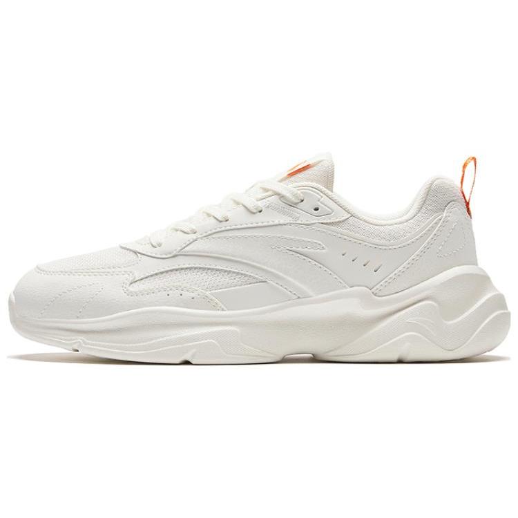 Anta Chao Bai Gz Abrasion Resistant Breathable Low Top Casual Shoes Women's White Orange 122348812-1