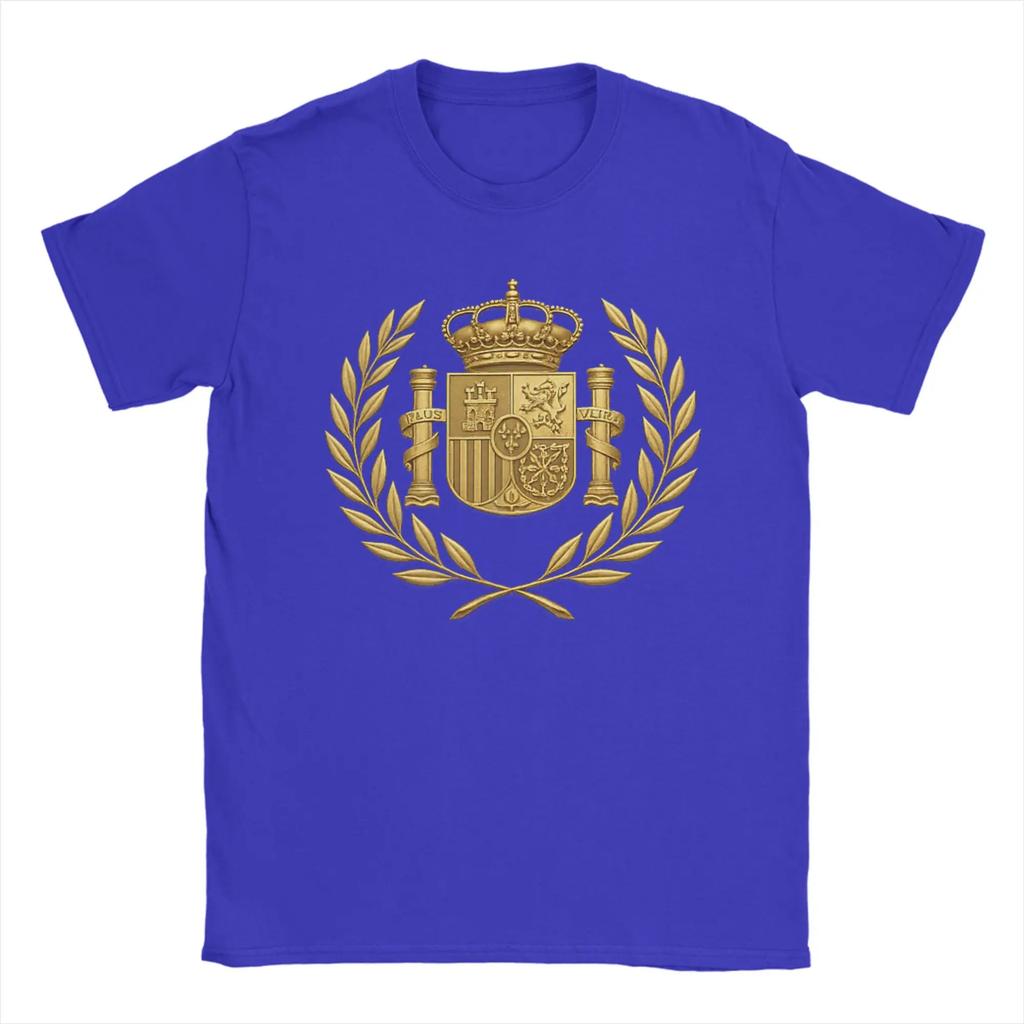 Spain Coat Of Arms Spanish Emblem Espania Tshirt Summer 100 Cotton T Shirts For Unisex Trending Loose Tee Shirt Short Sleeve Tops