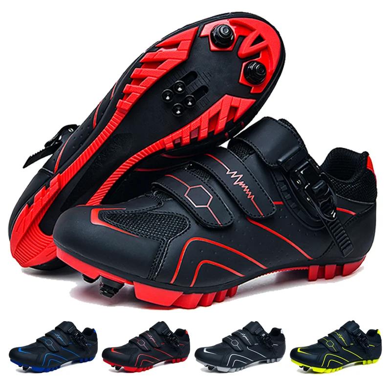 Mountain Bike Shoes Mens Cycling Shoes MTB Shoes Quick Ratchet Buckle  Pedal for Indoor and Outdoor Compatible with SPD System